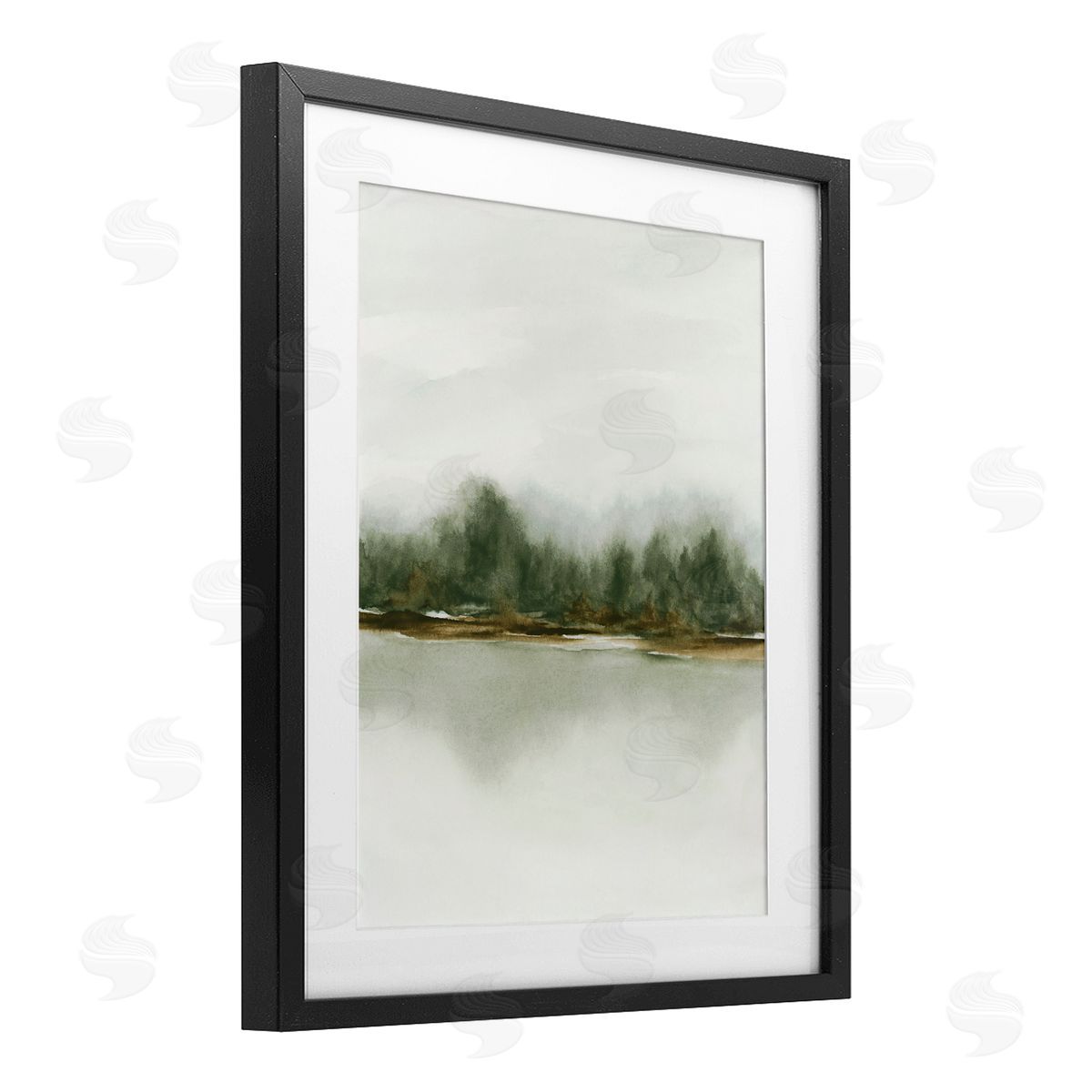 1x Embracing Green Abstract Canvas Wall Art Print