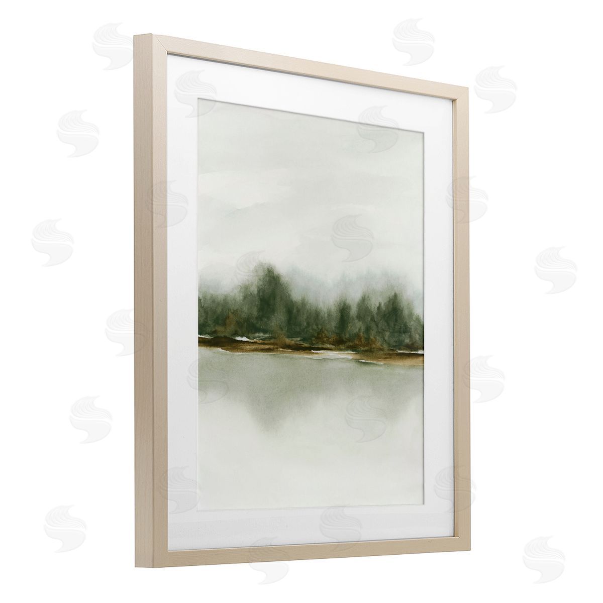 1x Embracing Green Abstract Canvas Wall Art Print