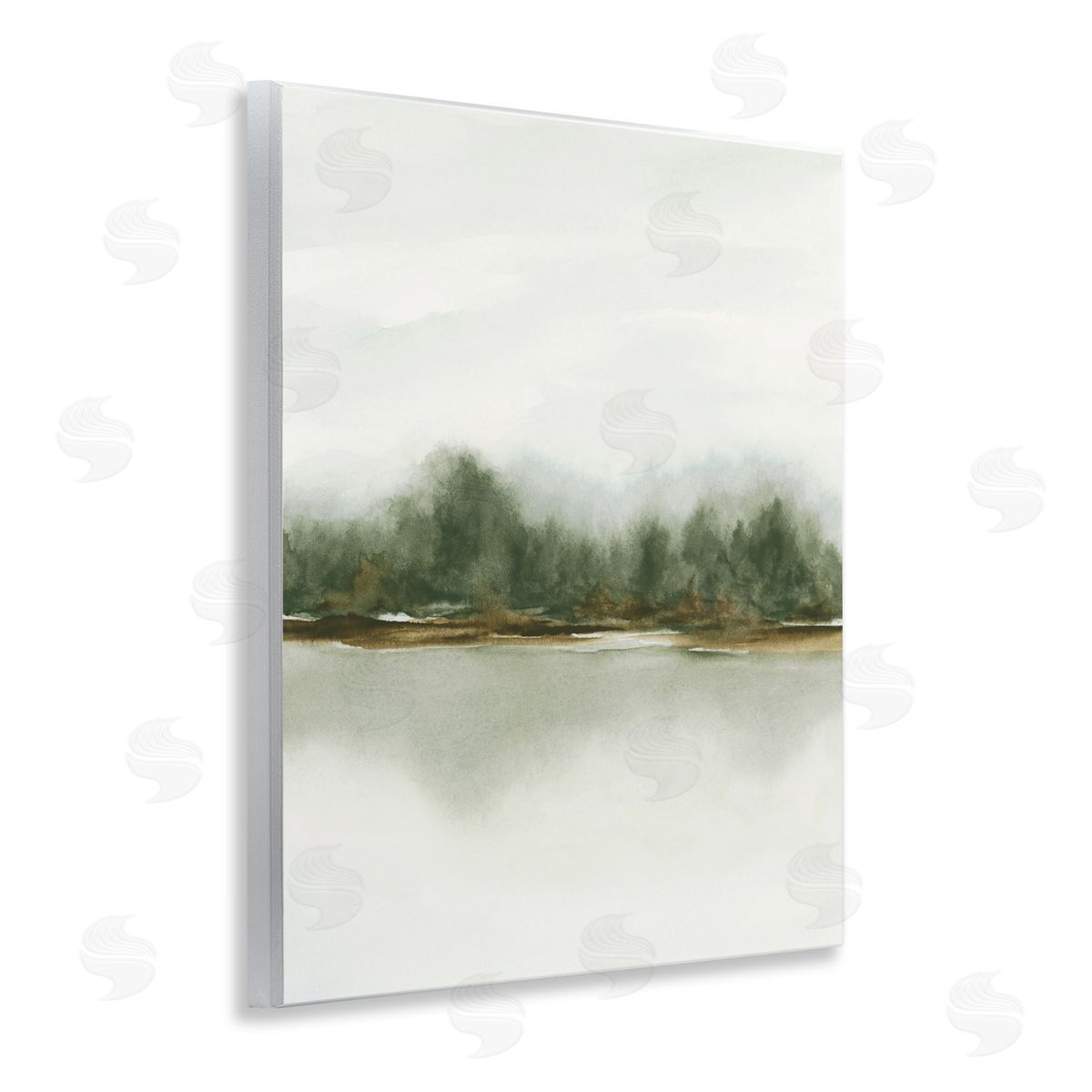 1x Embracing Green Abstract Canvas Wall Art Print