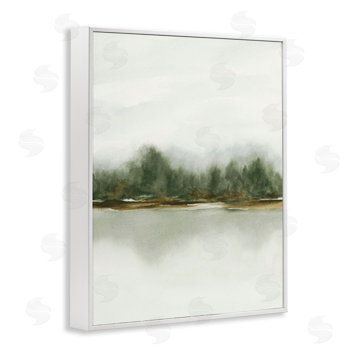 1x Embracing Green Abstract Canvas Wall Art Print