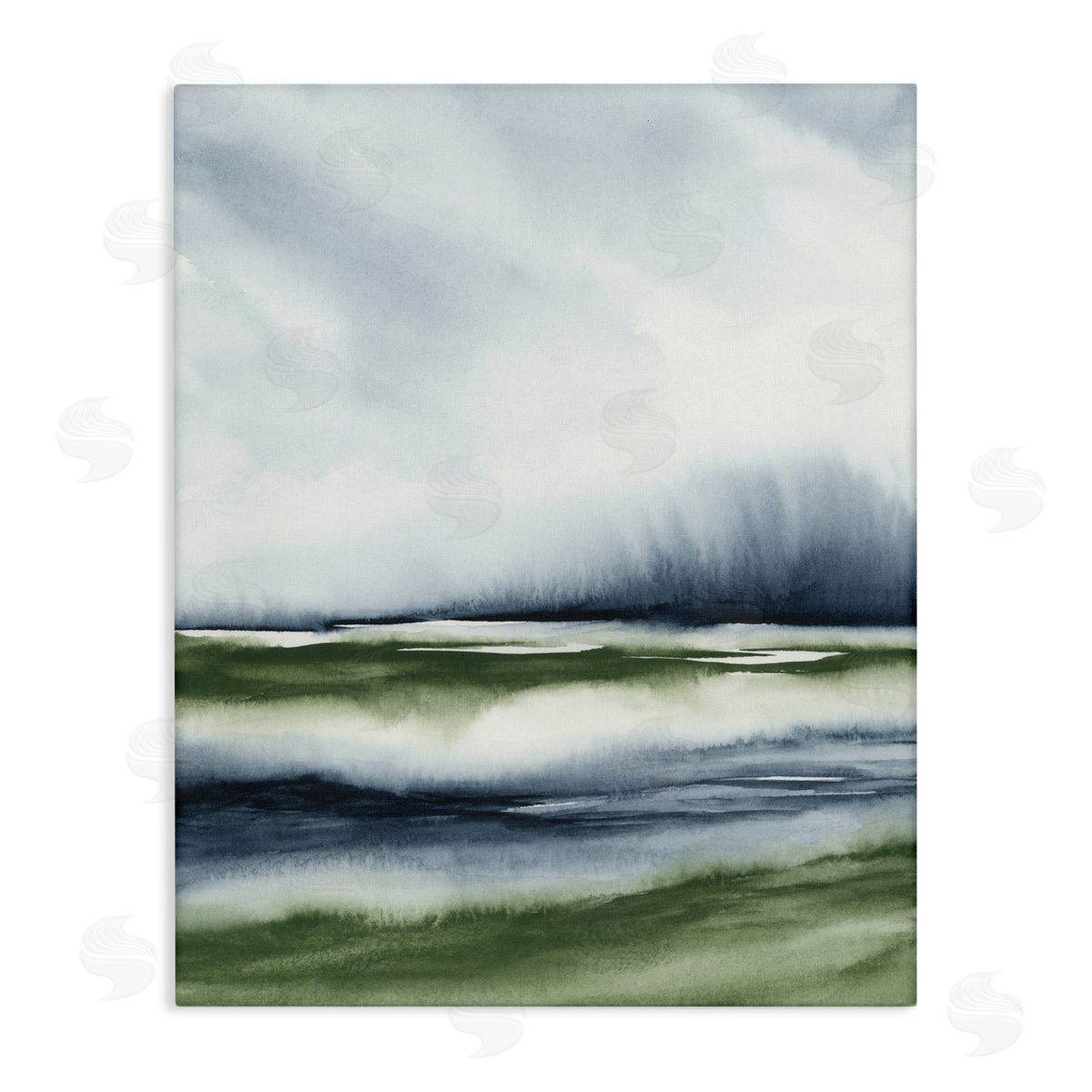 1x Sage Shadows Landscape Canvas Wall Art Print