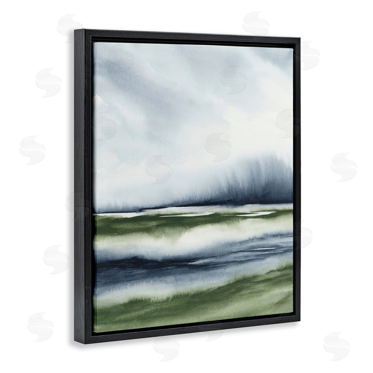 1x Sage Shadows Landscape Canvas Wall Art Print