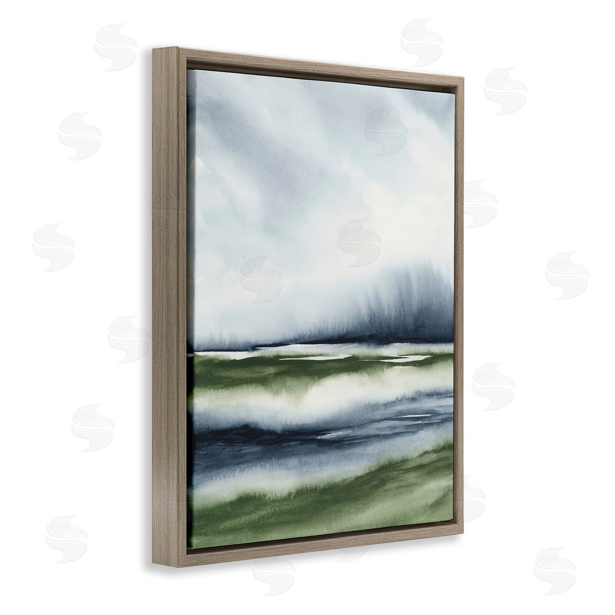1x Sage Shadows Landscape Canvas Wall Art Print
