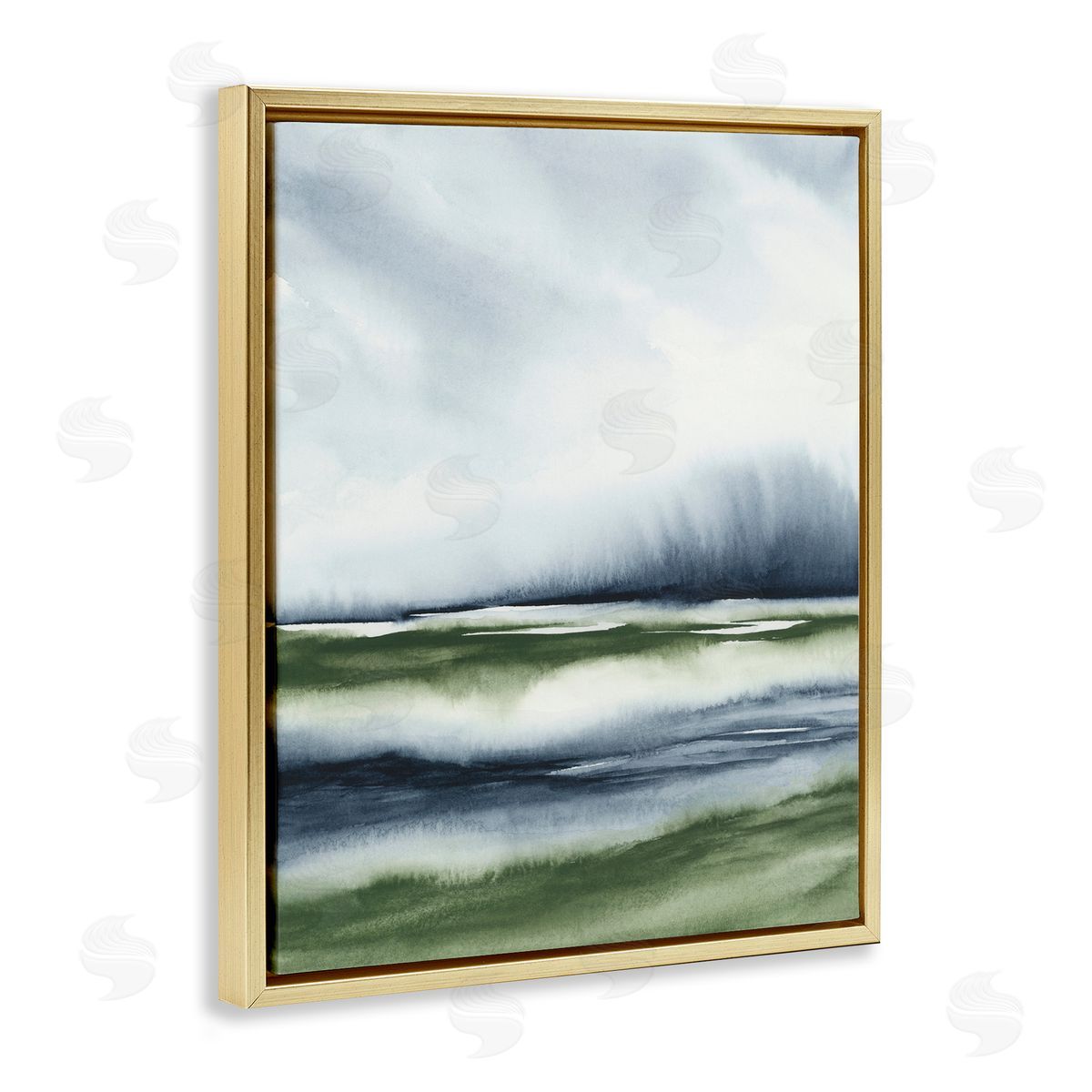 1x Sage Shadows Landscape Canvas Wall Art Print