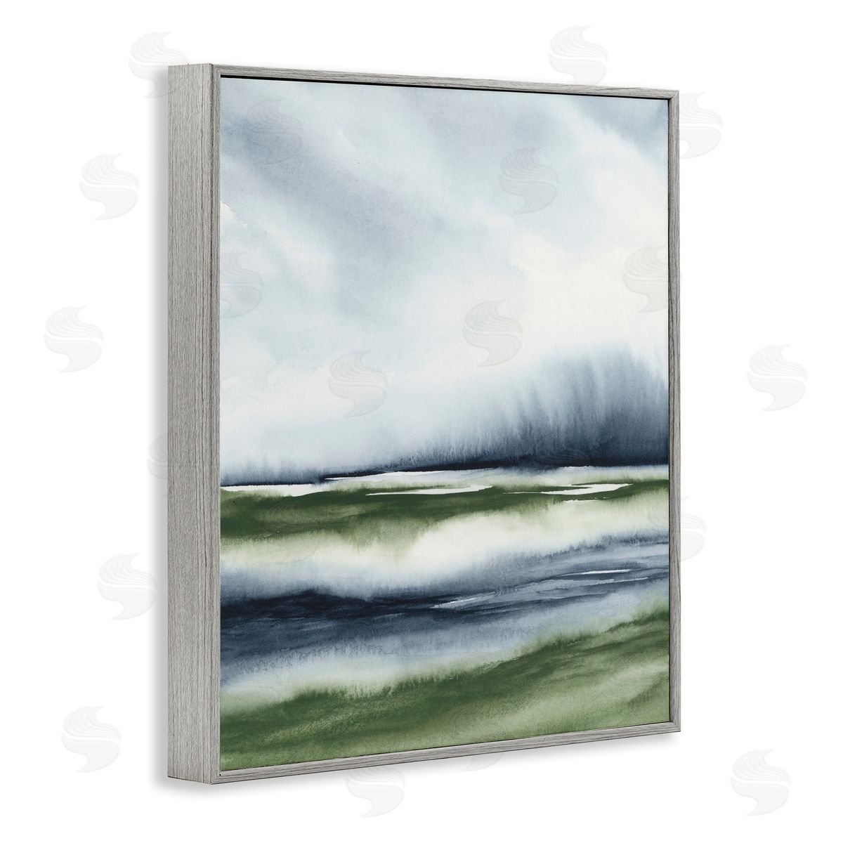 1x Sage Shadows Landscape Canvas Wall Art Print