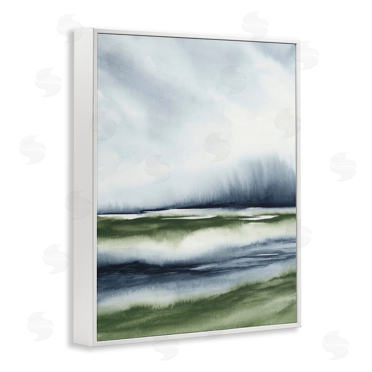 1x Sage Shadows Landscape Canvas Wall Art Print