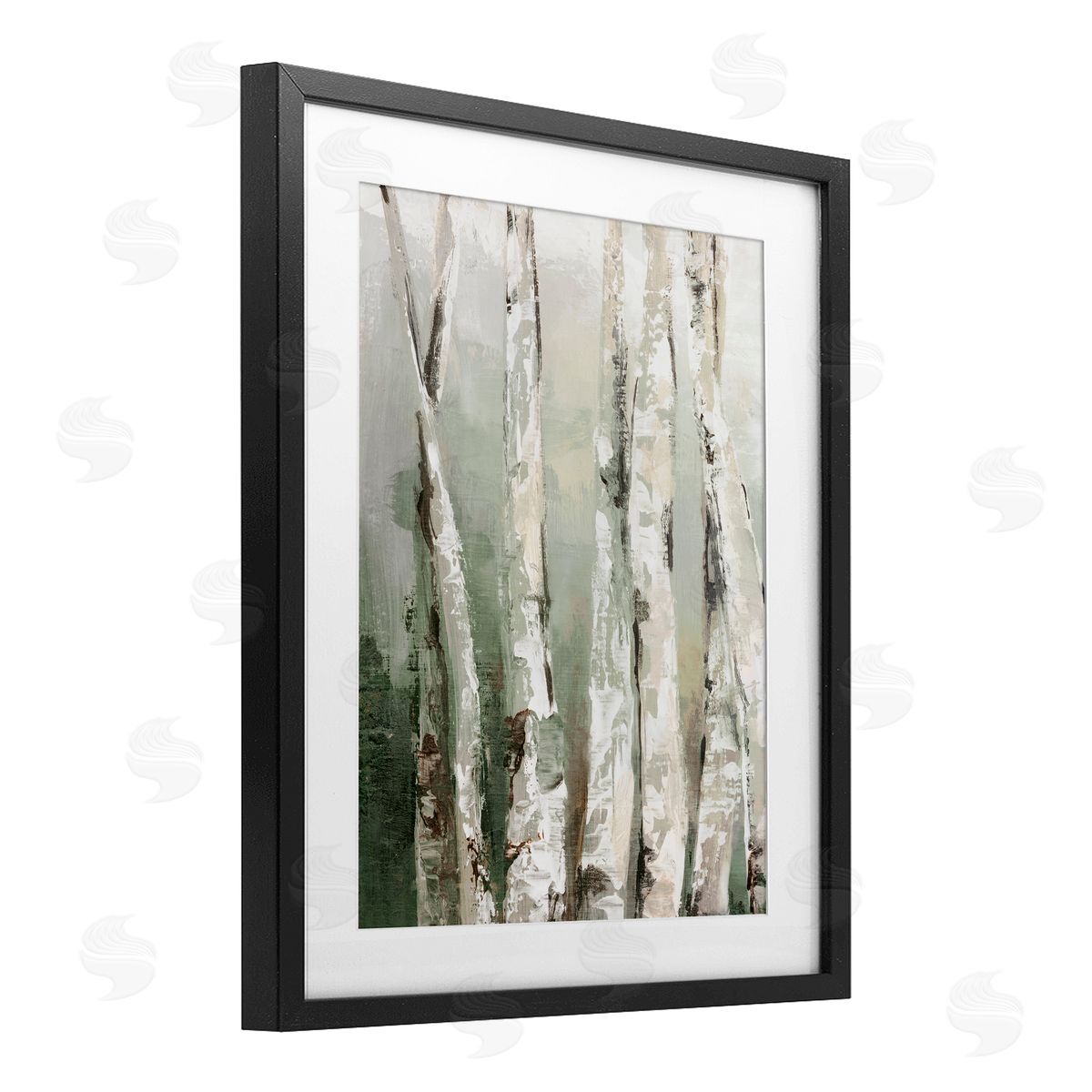 Luna Mavis Birch Green Forest Canvas Wall Art Print