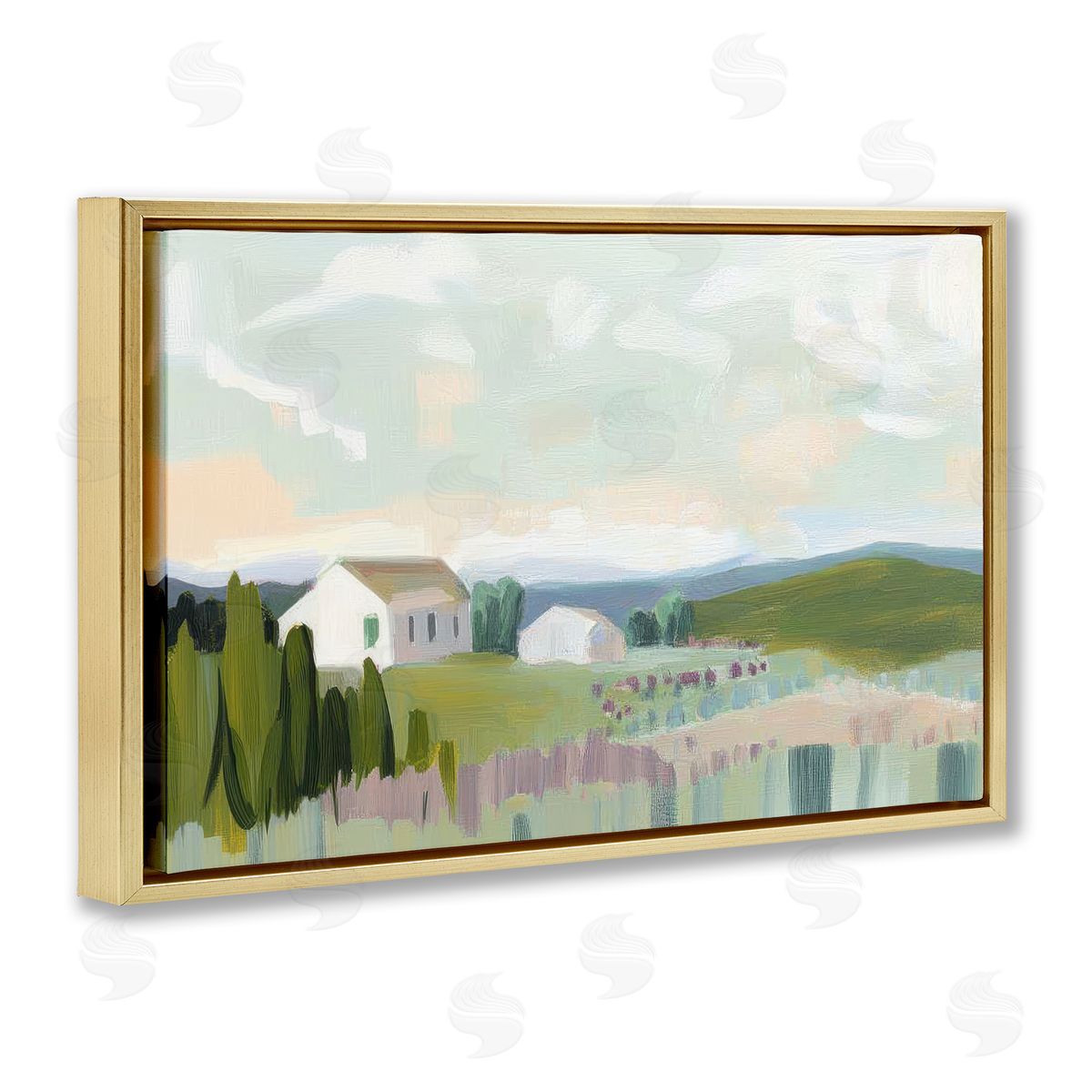Elara Yasna Hillside Haven Cottage Canvas Wall Art Print