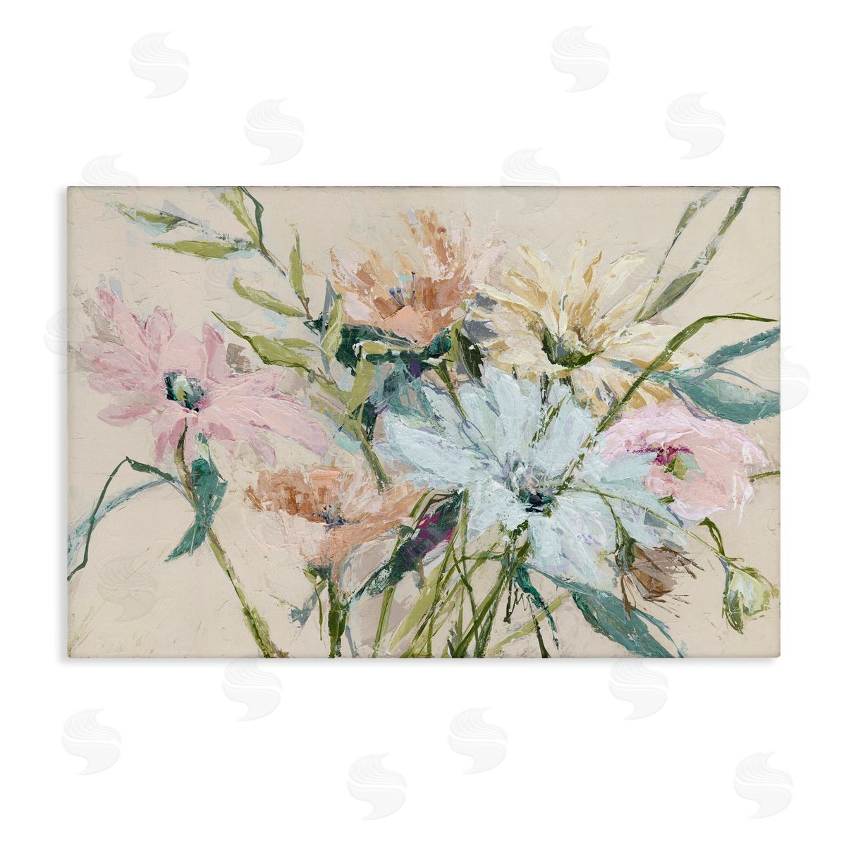 Susan Pepe Gentle Pastel Blossoms Canvas Wall Art Print