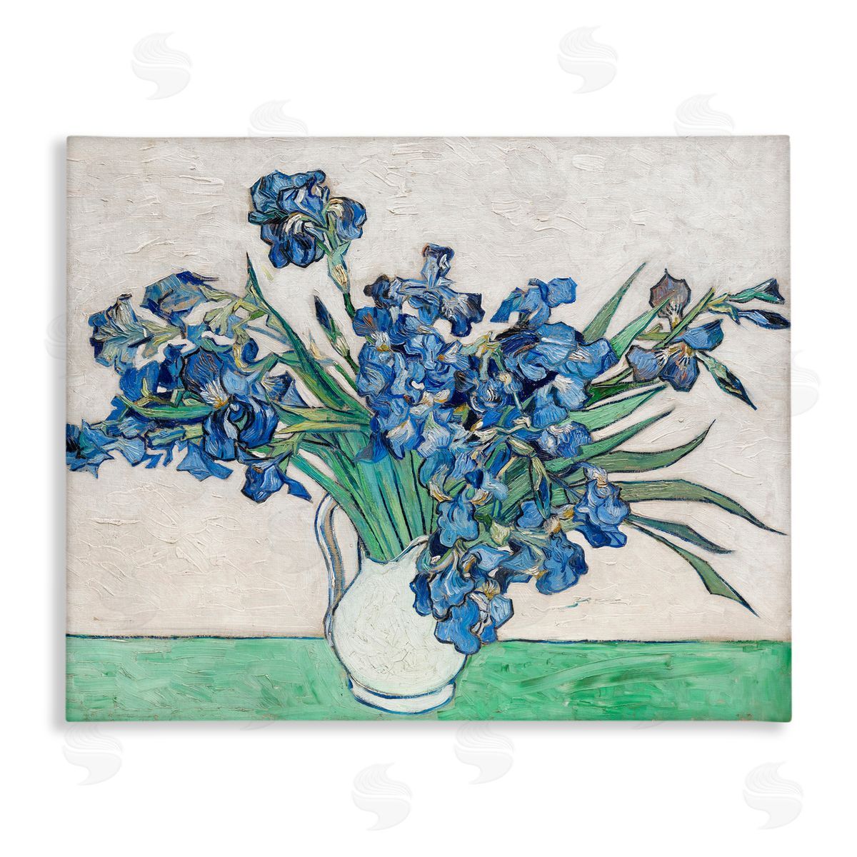 1x Expressionist Iris Vase Canvas Wall Art Print