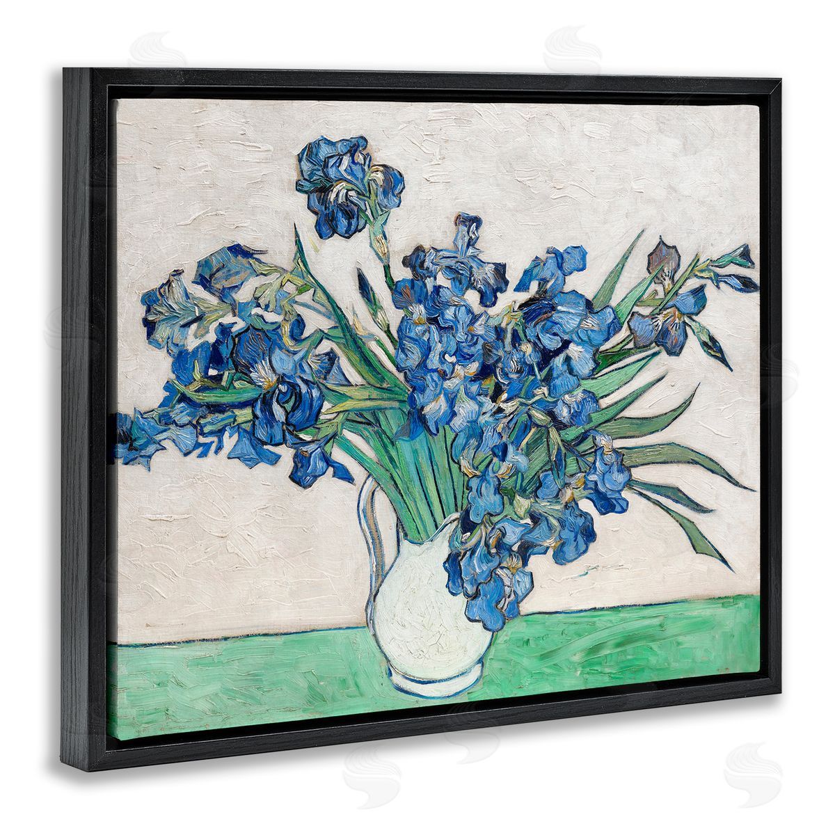 1x Expressionist Iris Vase Canvas Wall Art Print