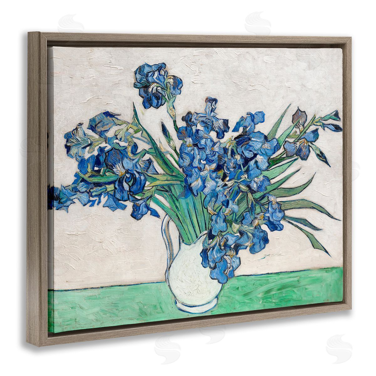 1x Expressionist Iris Vase Canvas Wall Art Print