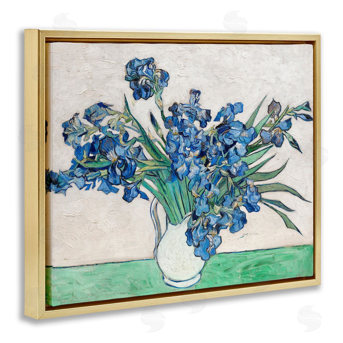 1x Expressionist Iris Vase Canvas Wall Art Print