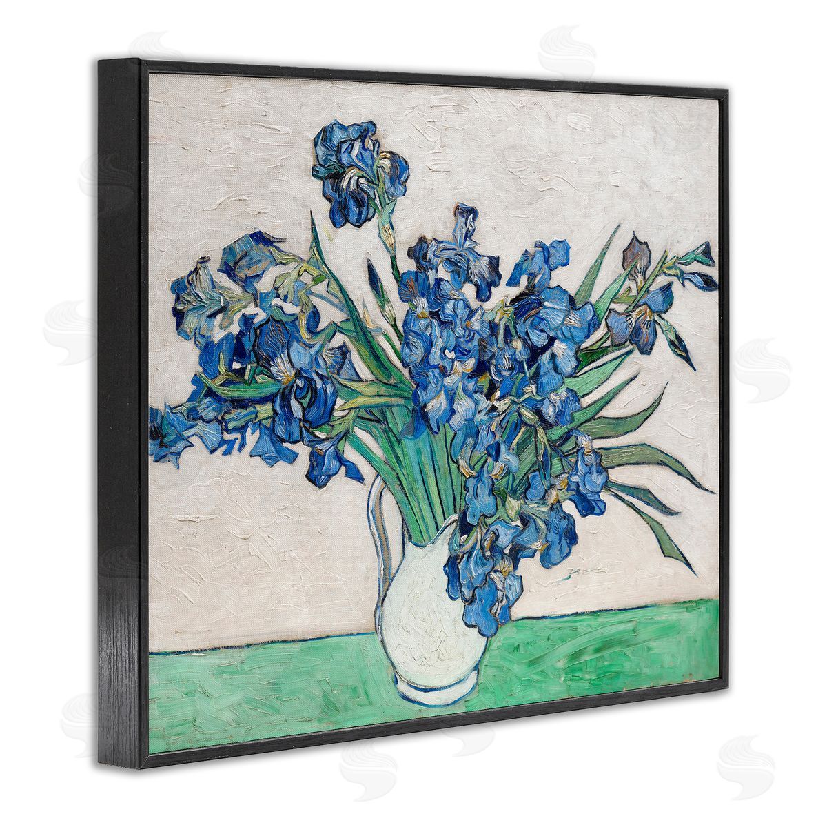 1x Expressionist Iris Vase Canvas Wall Art Print