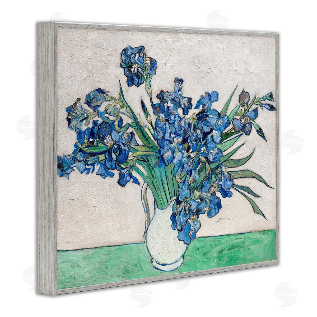 1x Expressionist Iris Vase Canvas Wall Art Print