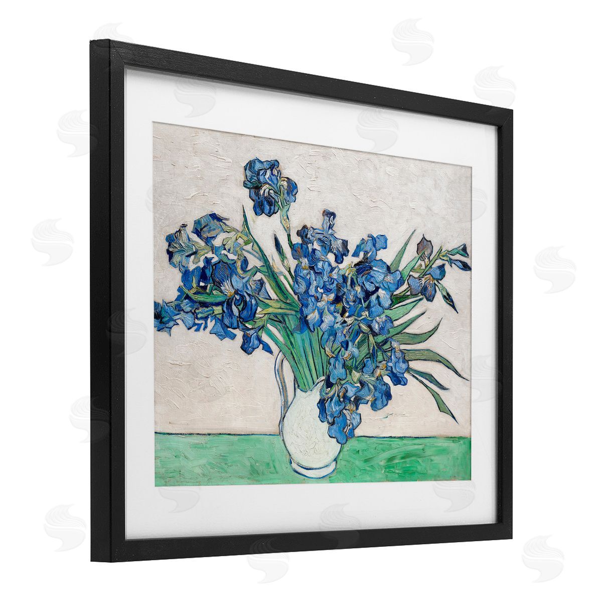1x Expressionist Iris Vase Canvas Wall Art Print