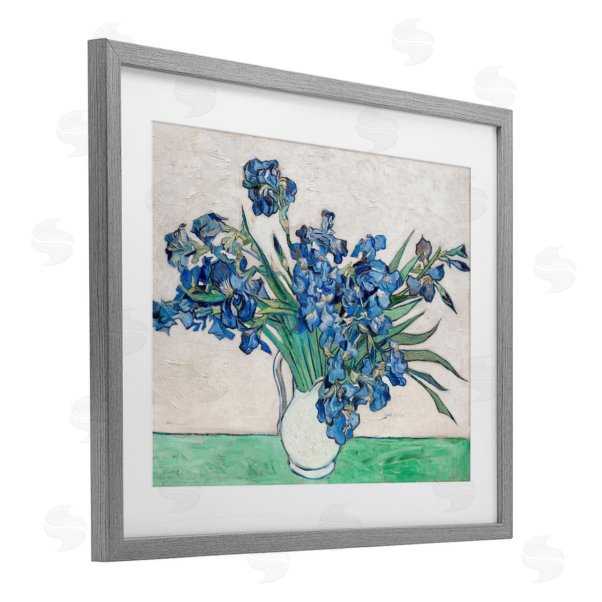 1x Expressionist Iris Vase Canvas Wall Art Print