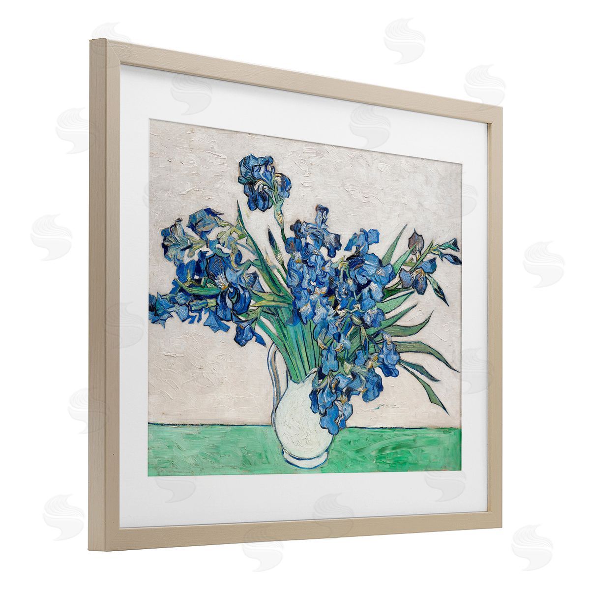 1x Expressionist Iris Vase Canvas Wall Art Print