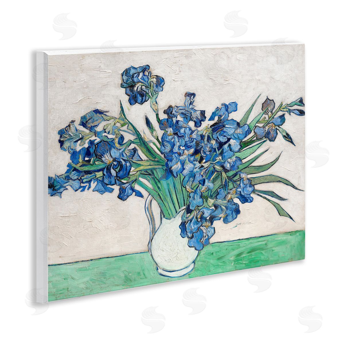 1x Expressionist Iris Vase Canvas Wall Art Print
