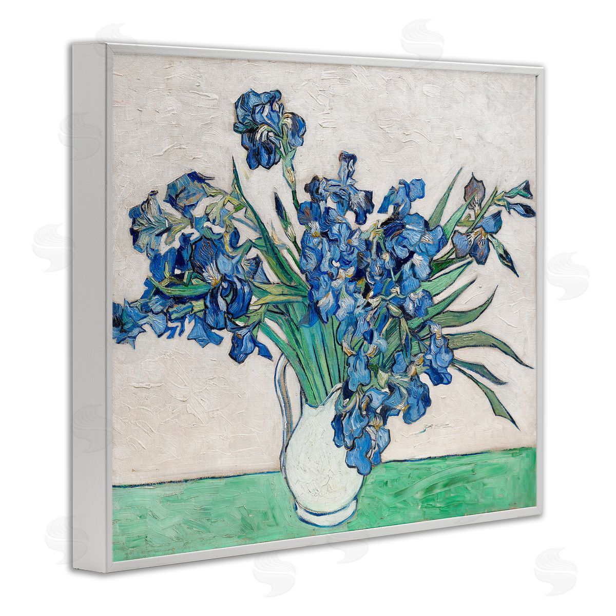 1x Expressionist Iris Vase Canvas Wall Art Print