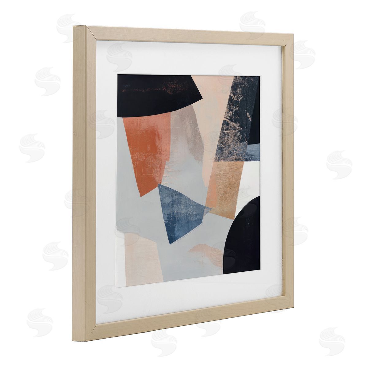 Mona Grace Neutral Fragmented Visions Canvas Wall Art Print