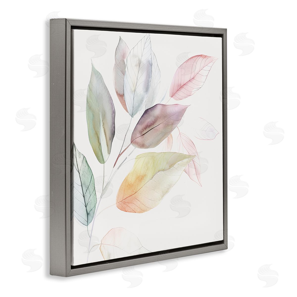 Raymond Powers Light Pastel Leaves Canvas Wall Art Print