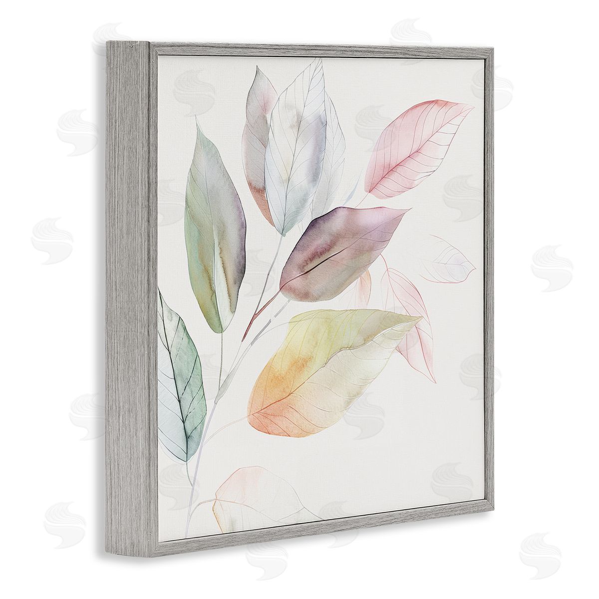 Raymond Powers Light Pastel Leaves Canvas Wall Art Print