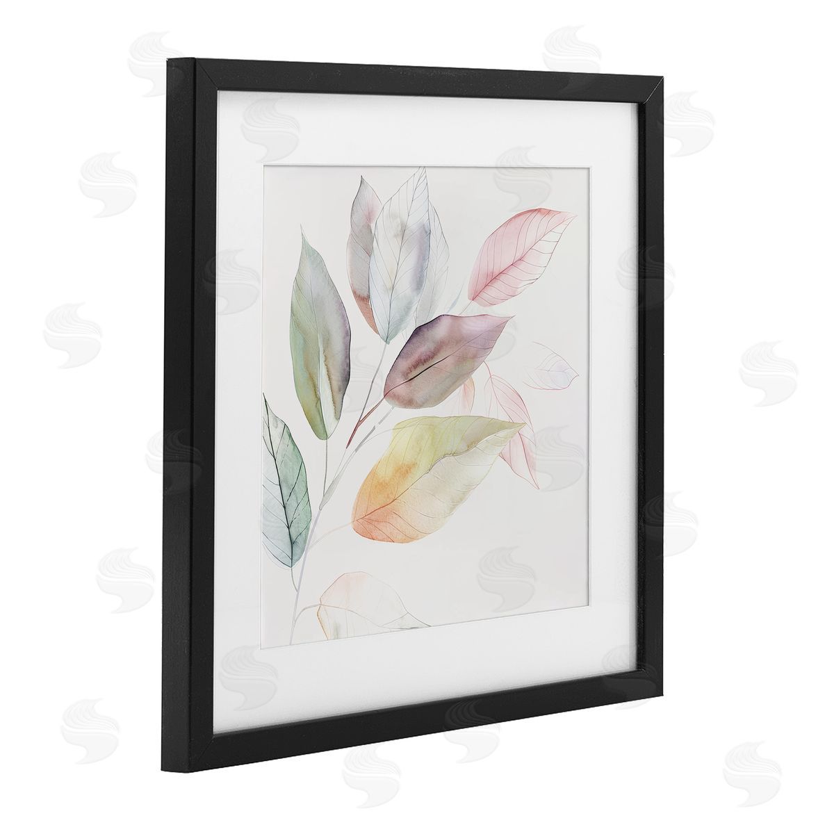 Raymond Powers Light Pastel Leaves Canvas Wall Art Print