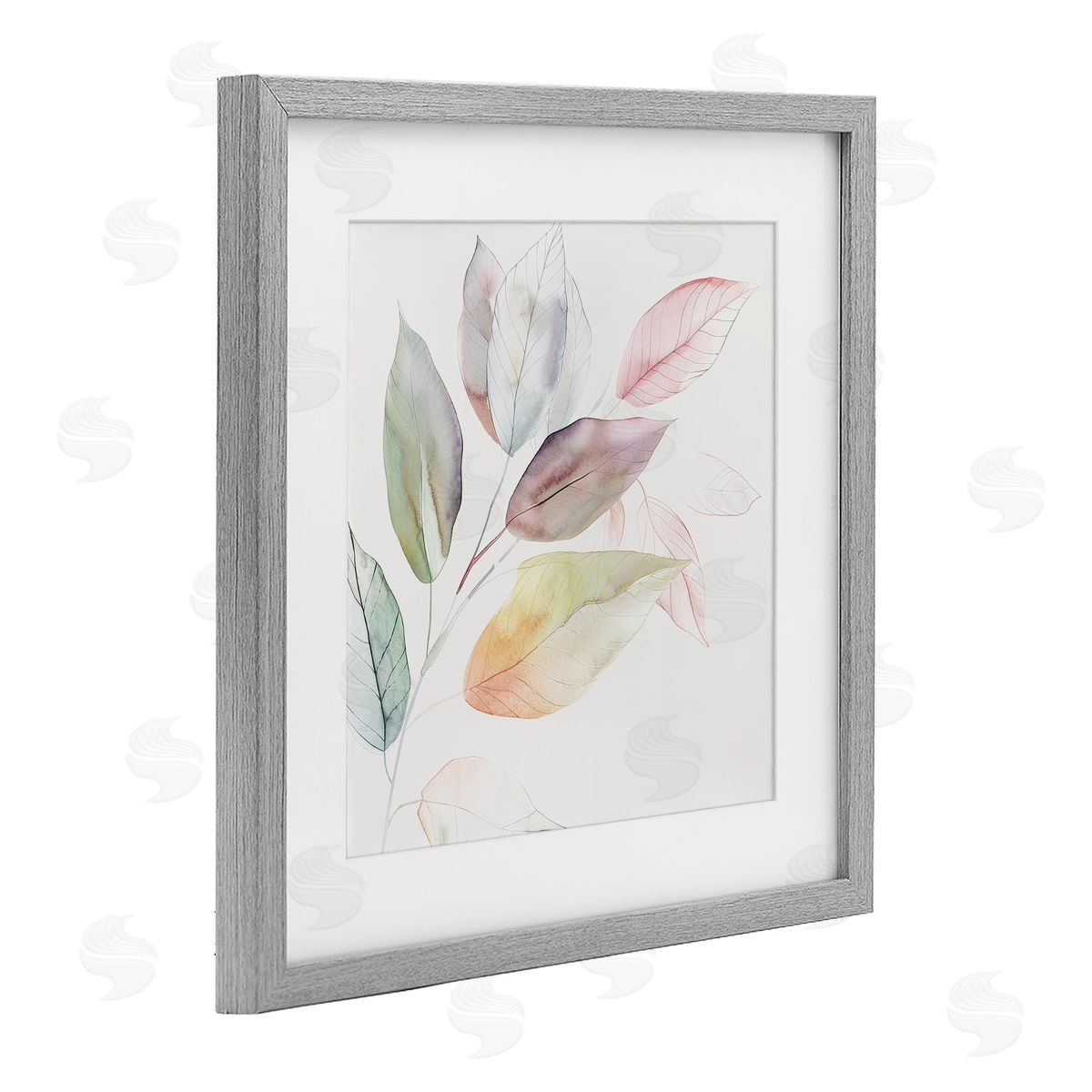 Raymond Powers Light Pastel Leaves Canvas Wall Art Print