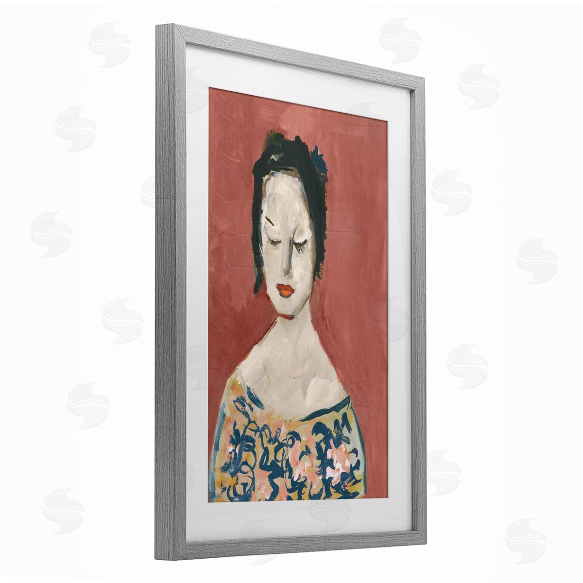 casa cartissi Graceful Vintage Female Canvas Wall Art Print