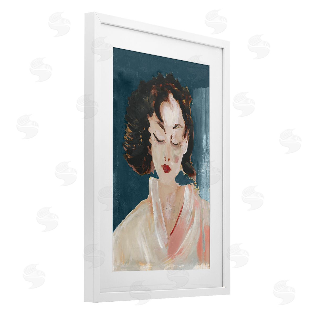 casa cartissi Abstract Vintage Female Canvas Wall Art Print