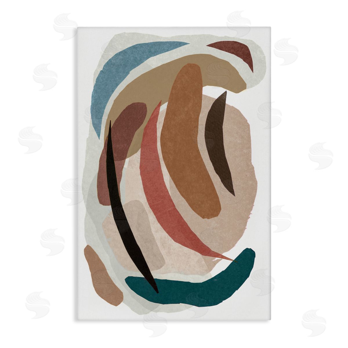 Nikki Galapon Paper Collage Earth Tones Canvas Wall Art Print