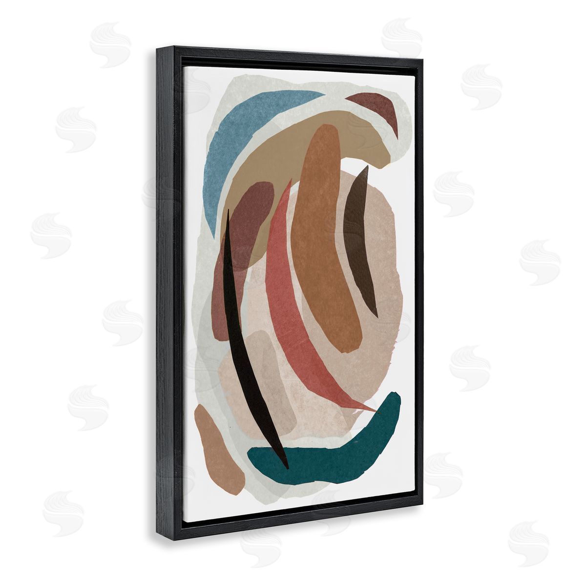 Nikki Galapon Paper Collage Earth Tones Canvas Wall Art Print