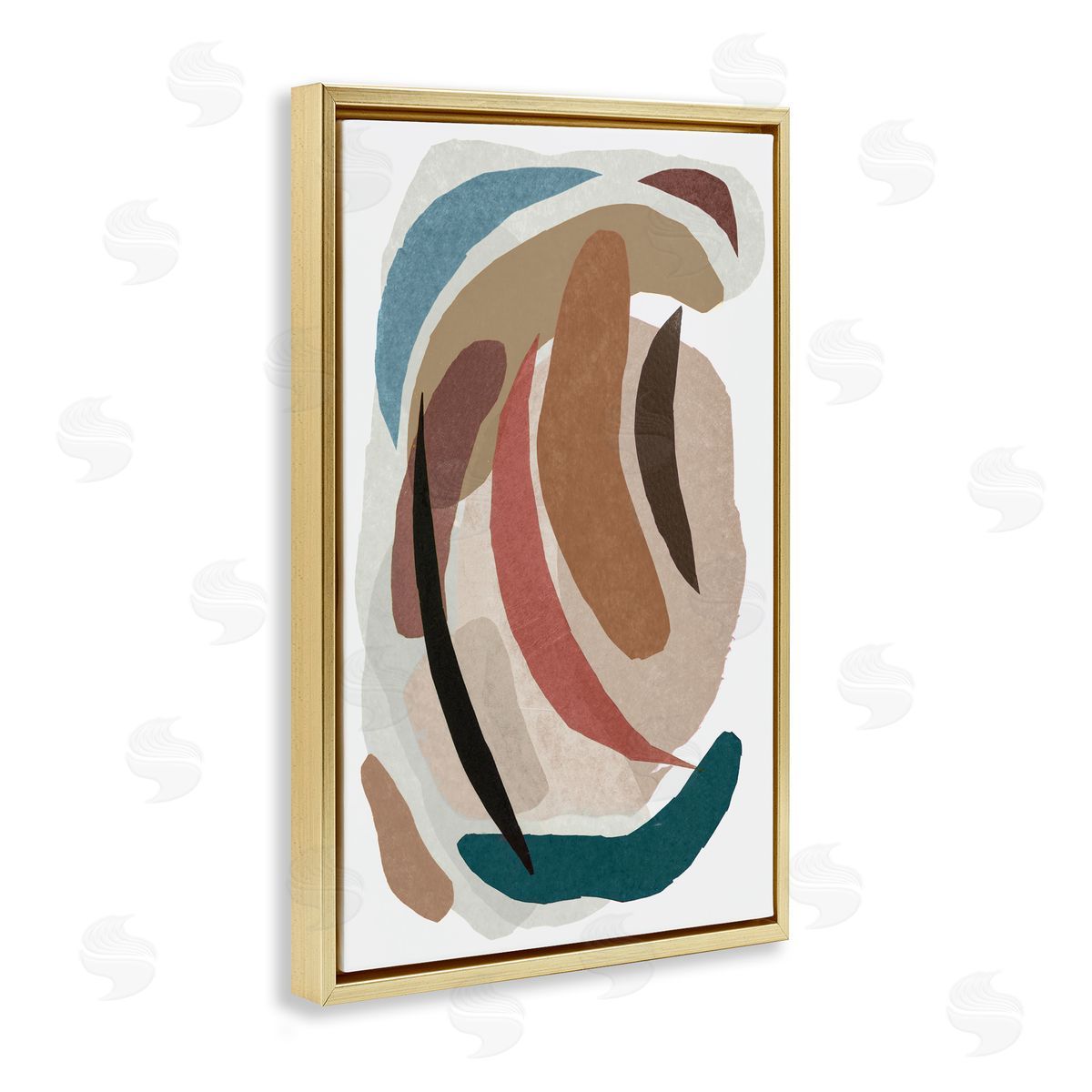 Nikki Galapon Paper Collage Earth Tones Canvas Wall Art Print