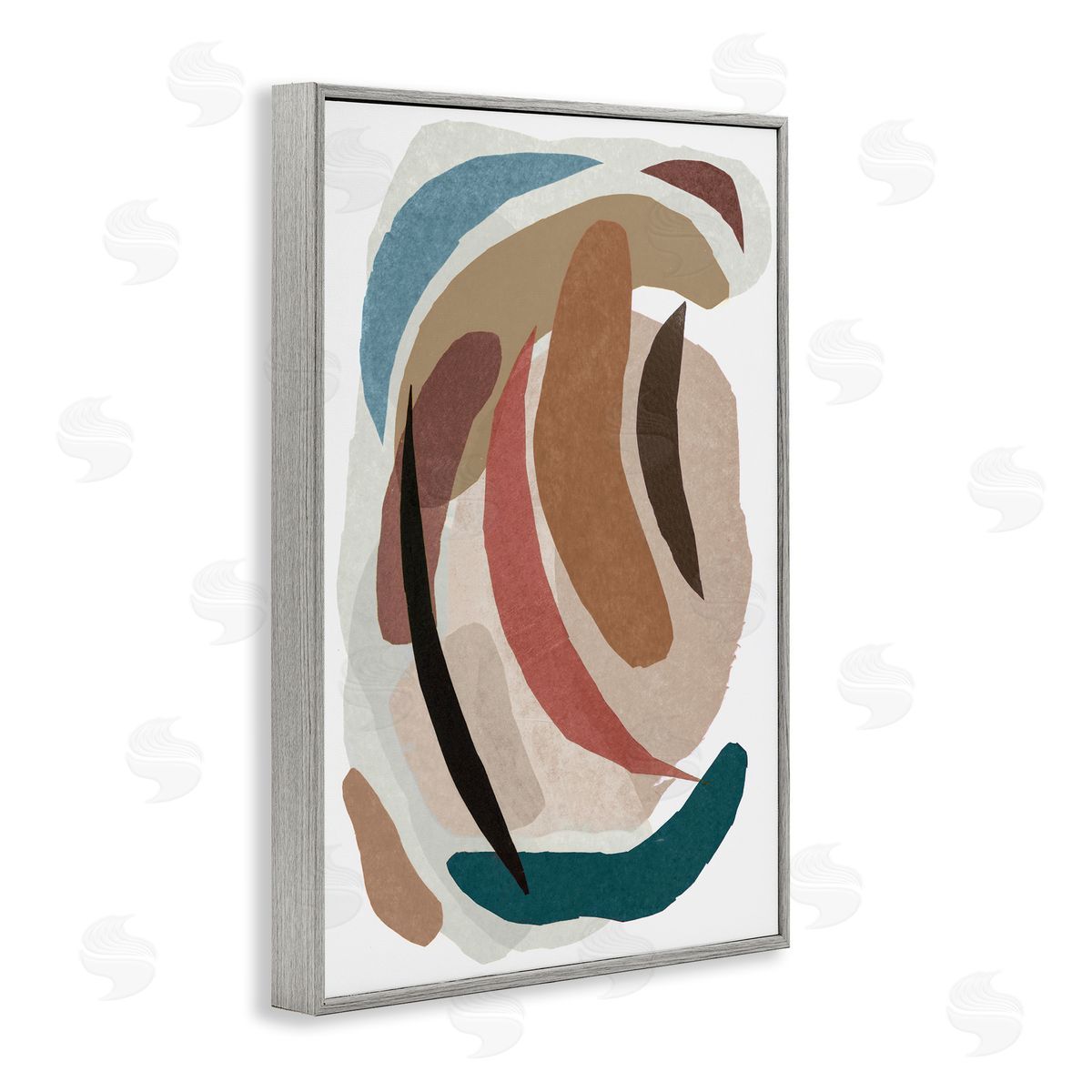 Nikki Galapon Paper Collage Earth Tones Canvas Wall Art Print