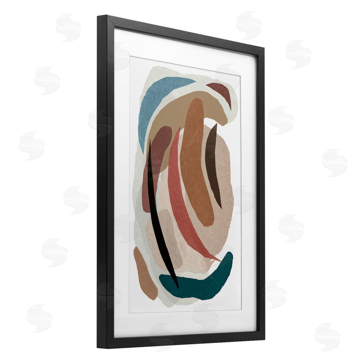 Nikki Galapon Paper Collage Earth Tones Canvas Wall Art Print