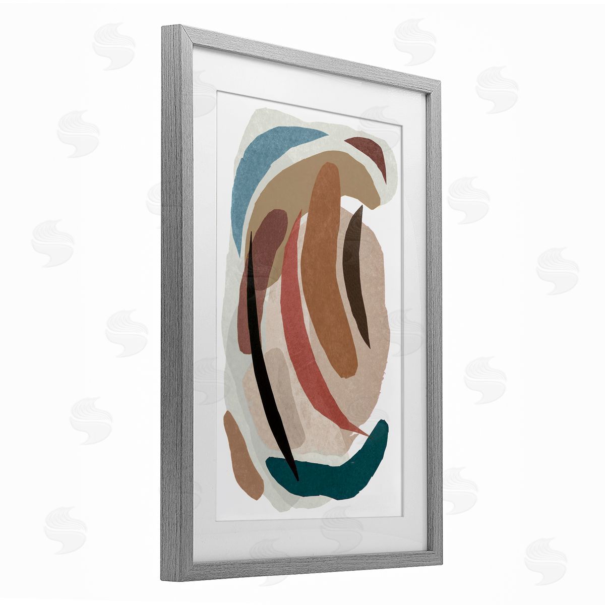 Nikki Galapon Paper Collage Earth Tones Canvas Wall Art Print