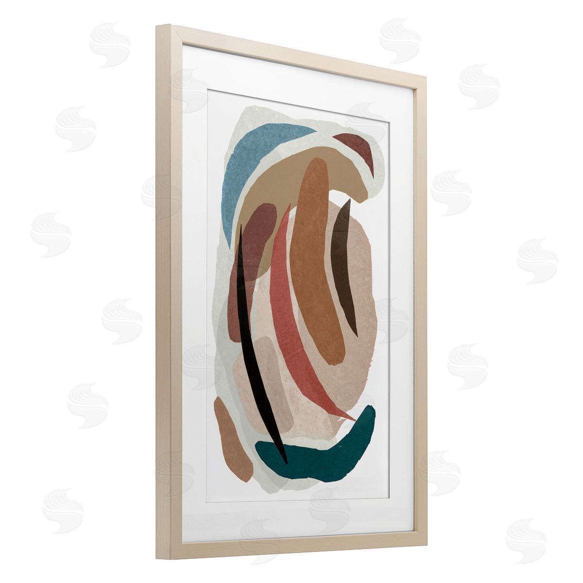 Nikki Galapon Paper Collage Earth Tones Canvas Wall Art Print