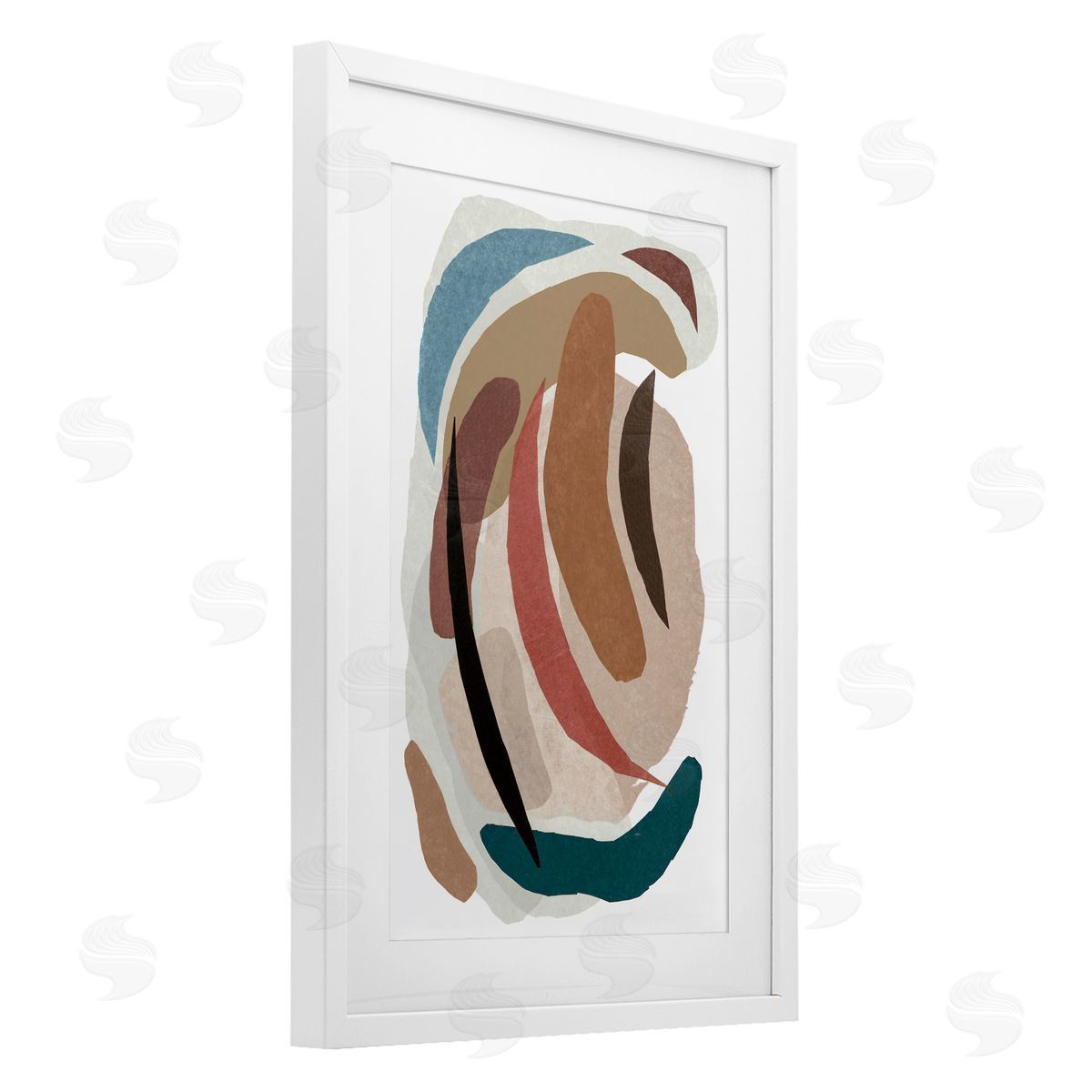 Nikki Galapon Paper Collage Earth Tones Canvas Wall Art Print