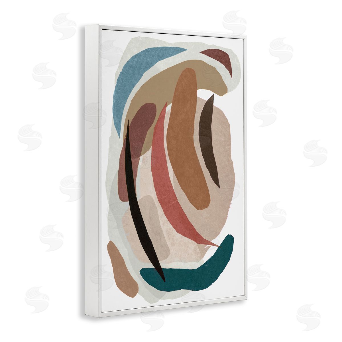 Nikki Galapon Paper Collage Earth Tones Canvas Wall Art Print