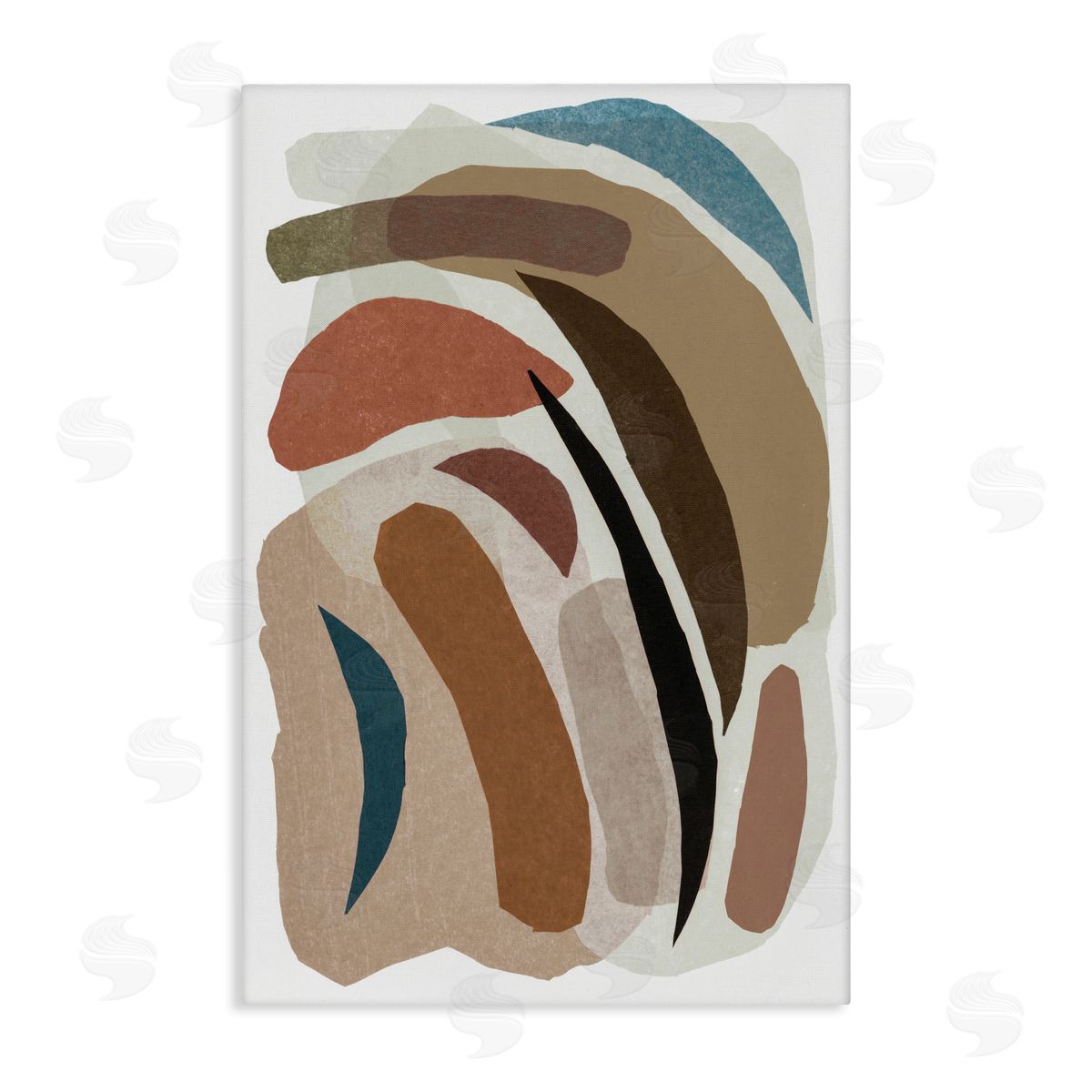 Nikki Galapon Earthy Organic Collage Canvas Wall Art Print