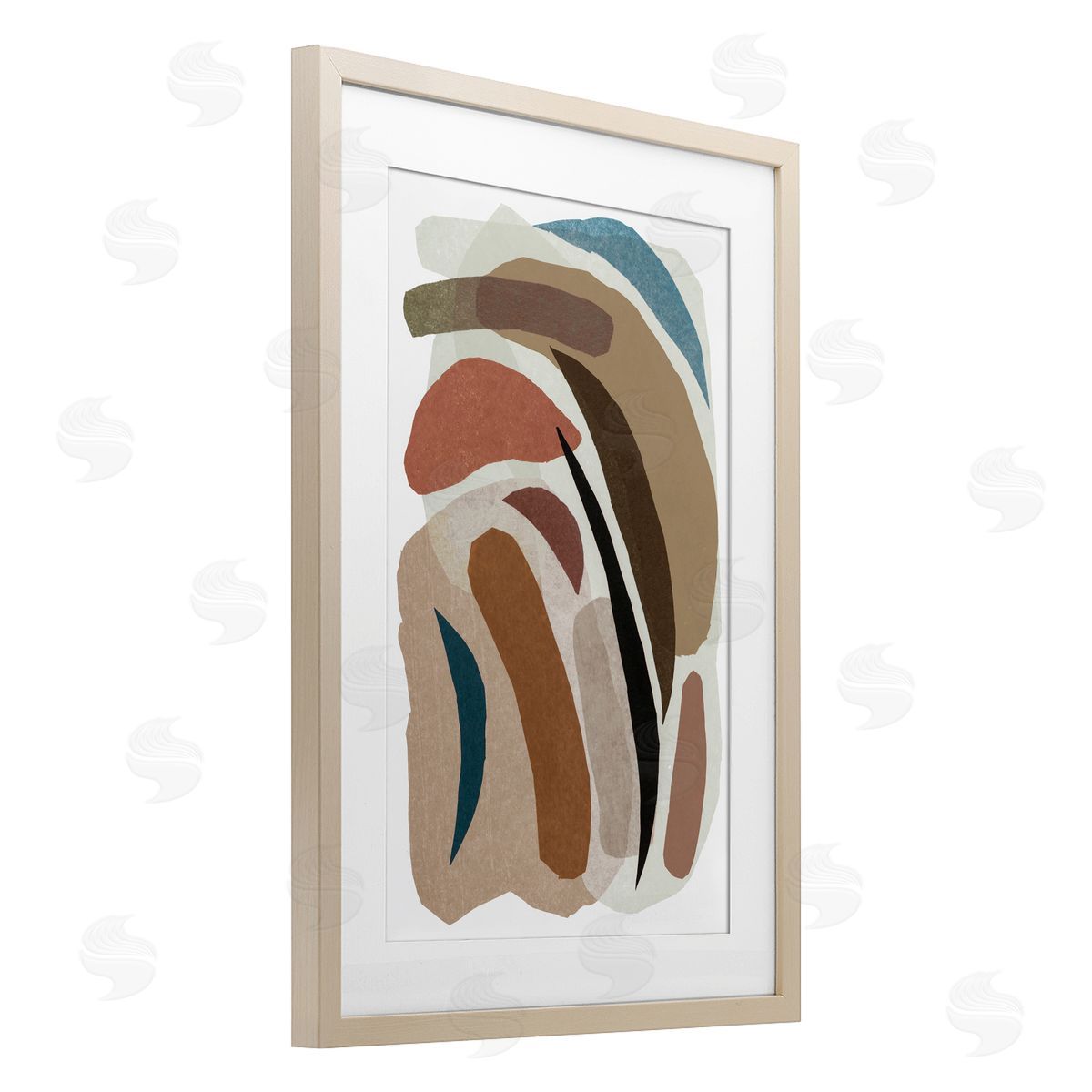 Nikki Galapon Earthy Organic Collage Canvas Wall Art Print