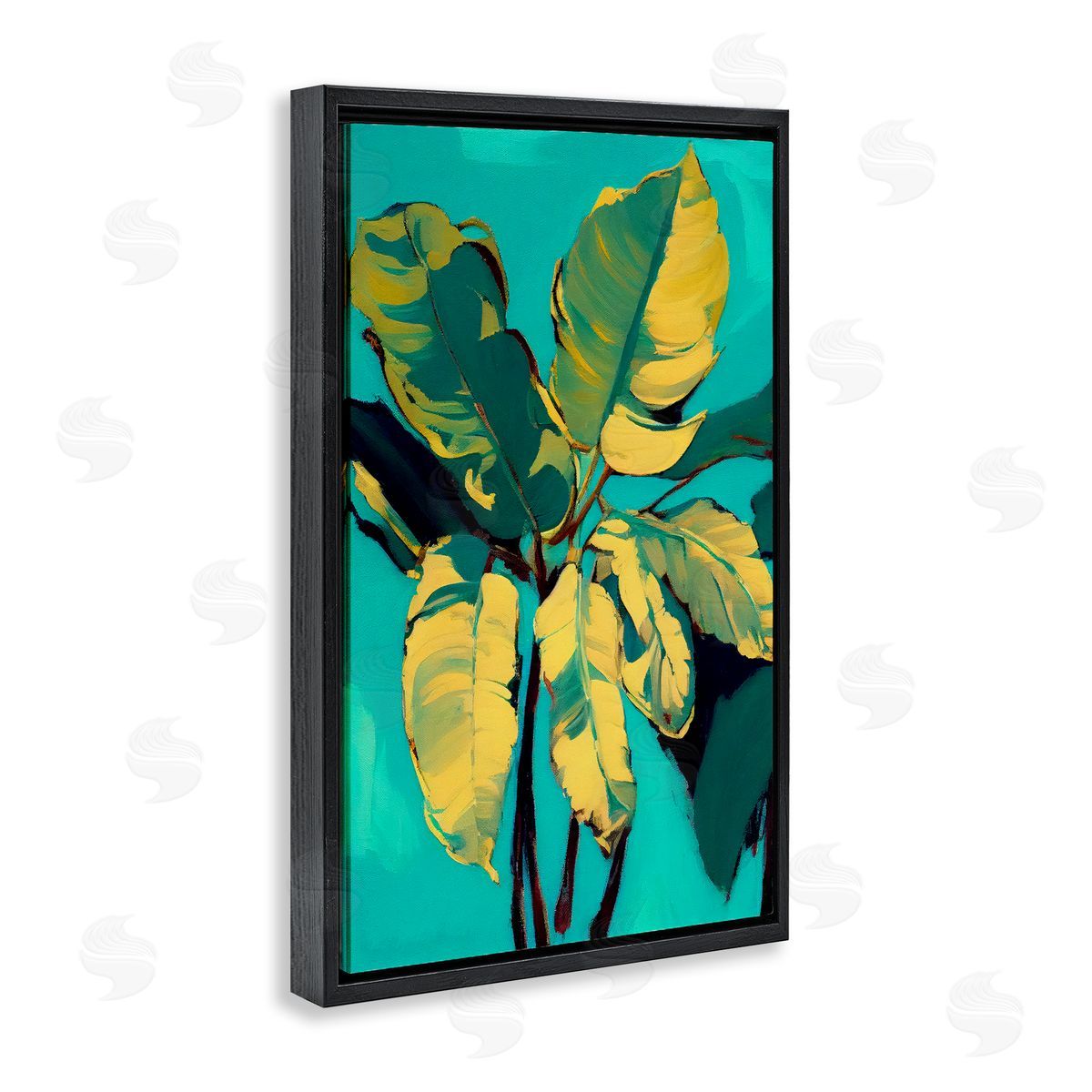 1x Organic Banana Leaves Canvas Wall Art Print