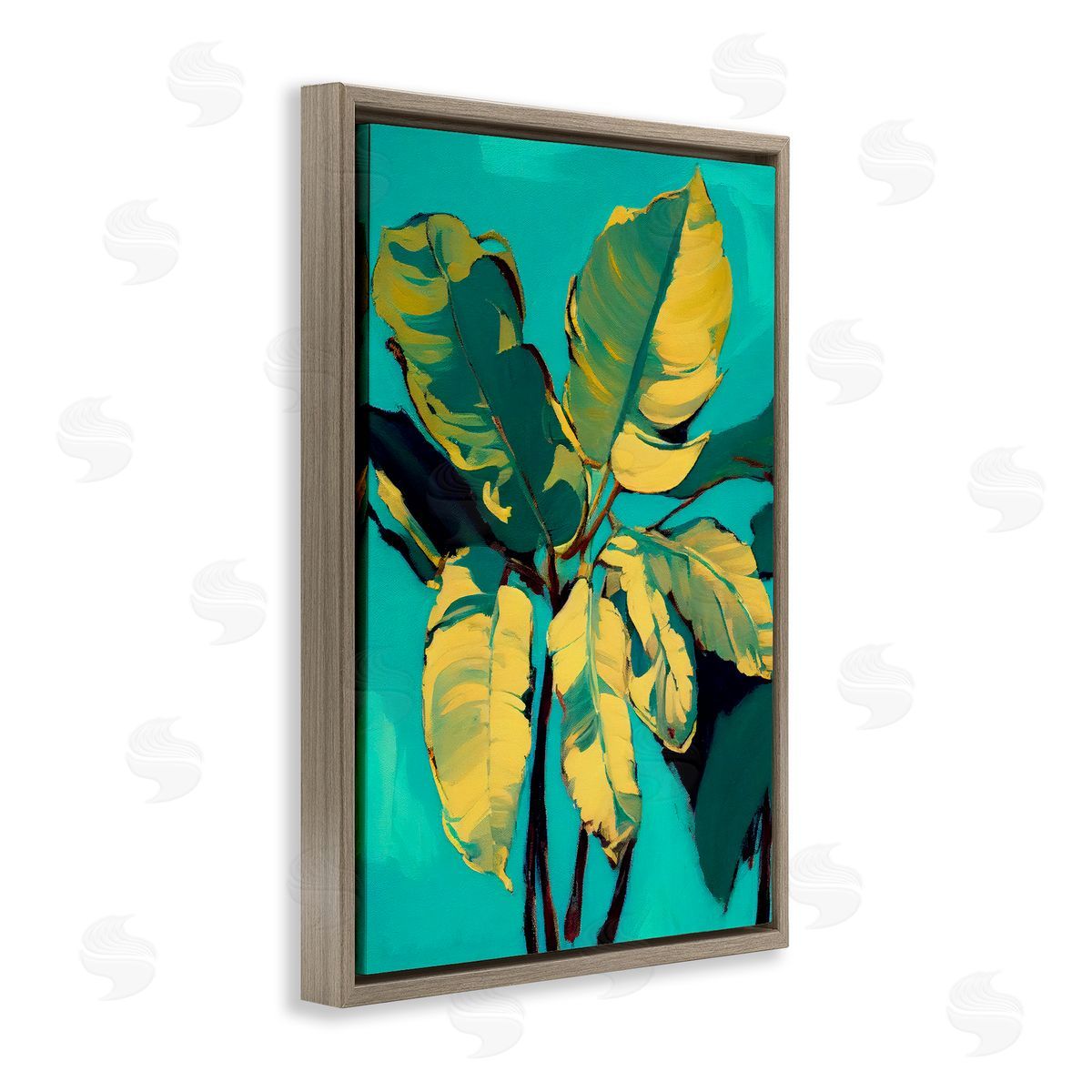 1x Organic Banana Leaves Canvas Wall Art Print