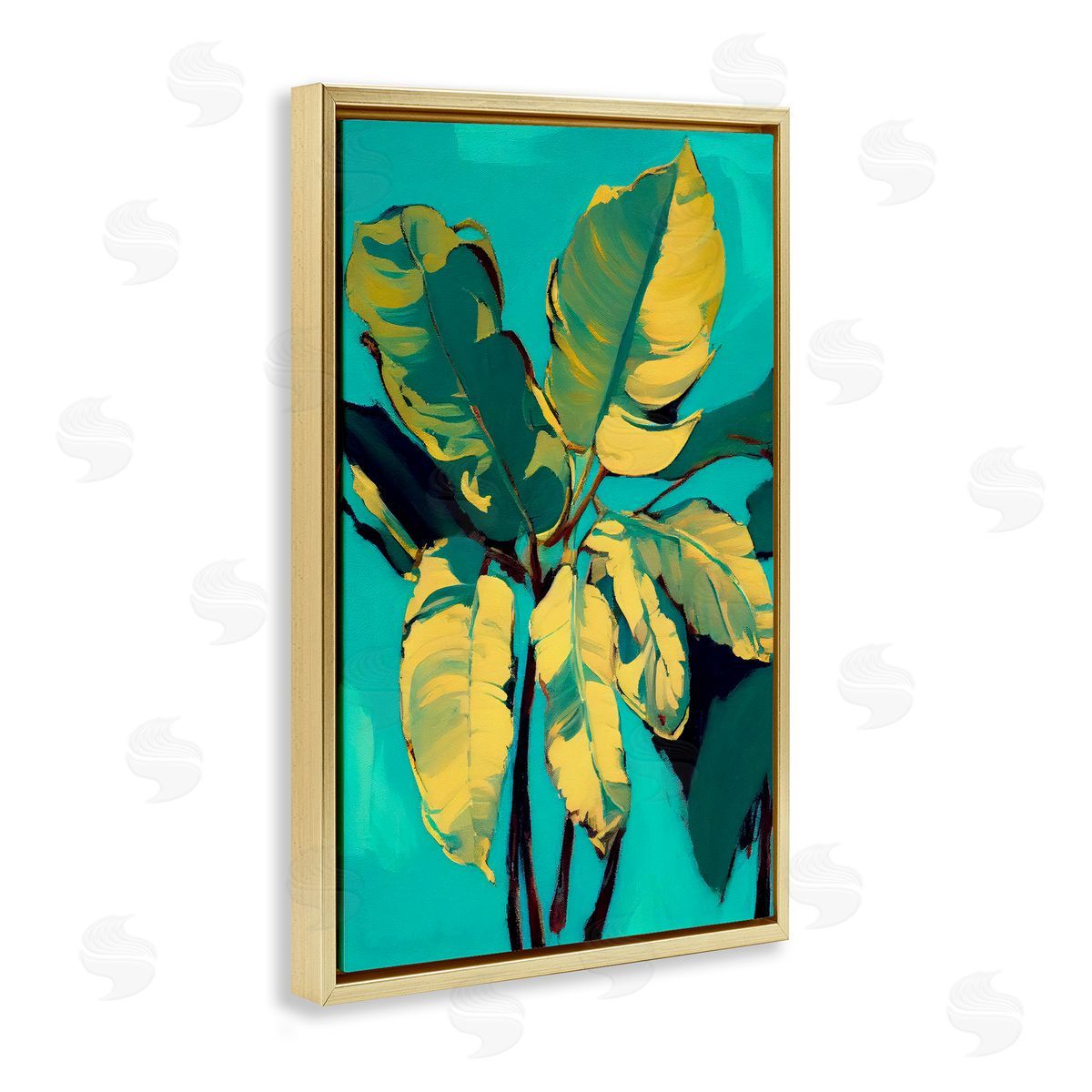 1x Organic Banana Leaves Canvas Wall Art Print