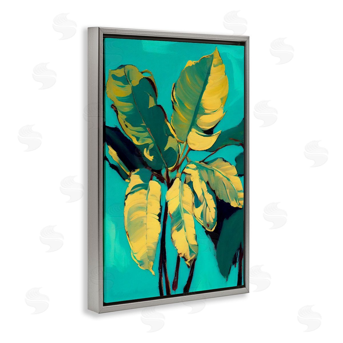 1x Organic Banana Leaves Canvas Wall Art Print