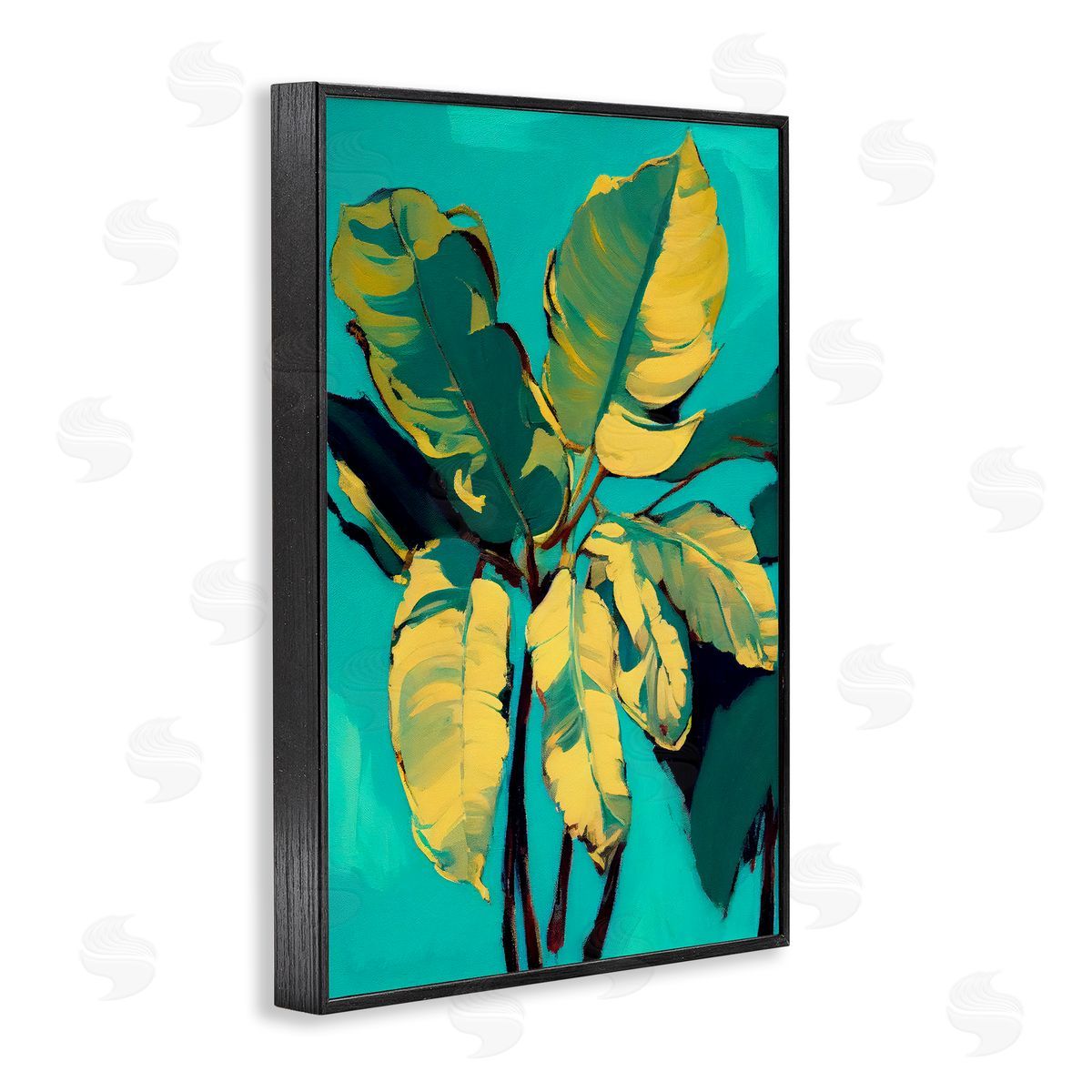 1x Organic Banana Leaves Canvas Wall Art Print
