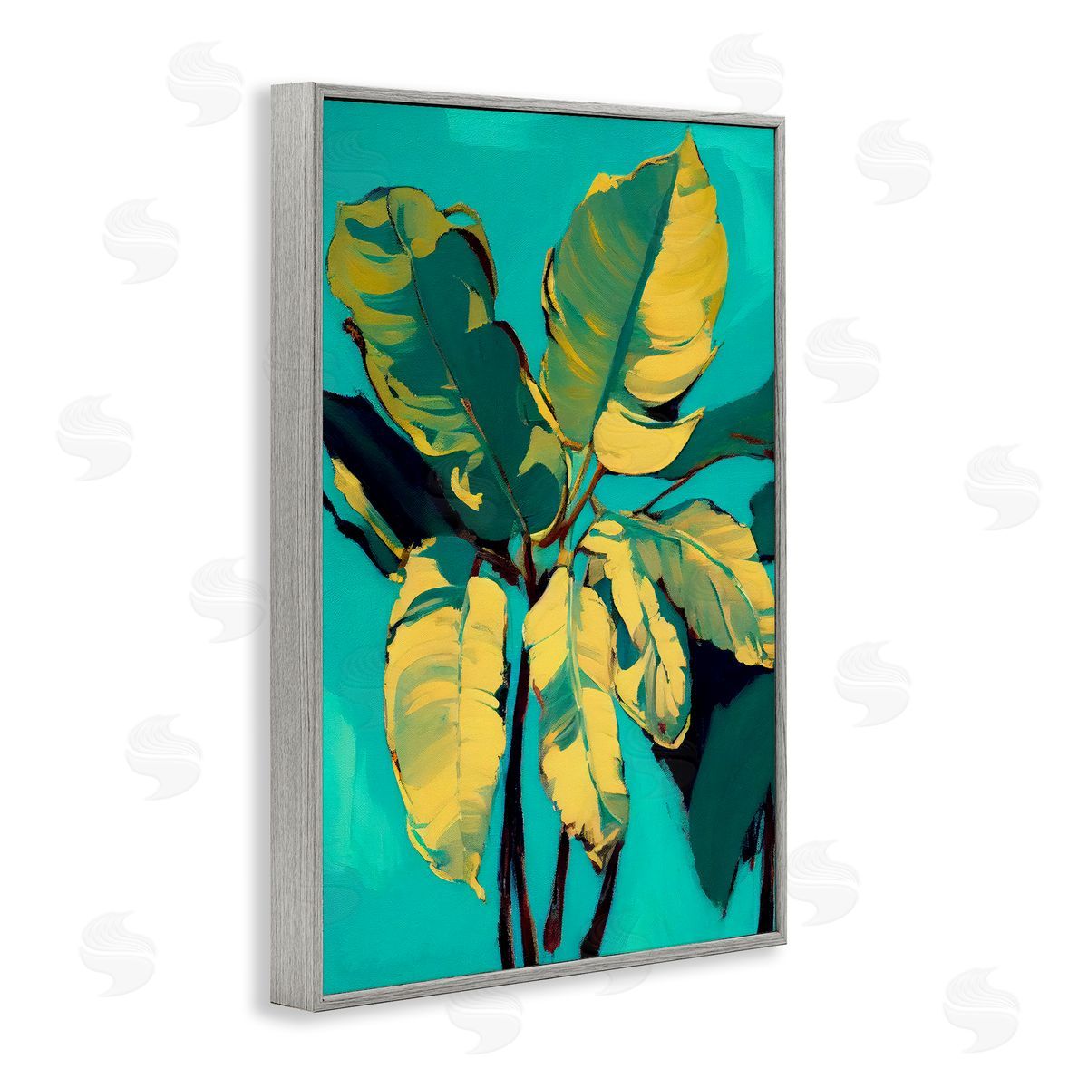 1x Organic Banana Leaves Canvas Wall Art Print