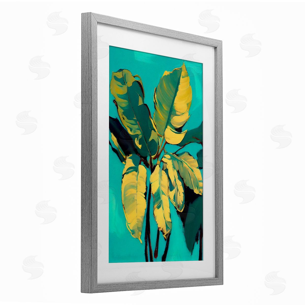 1x Organic Banana Leaves Canvas Wall Art Print