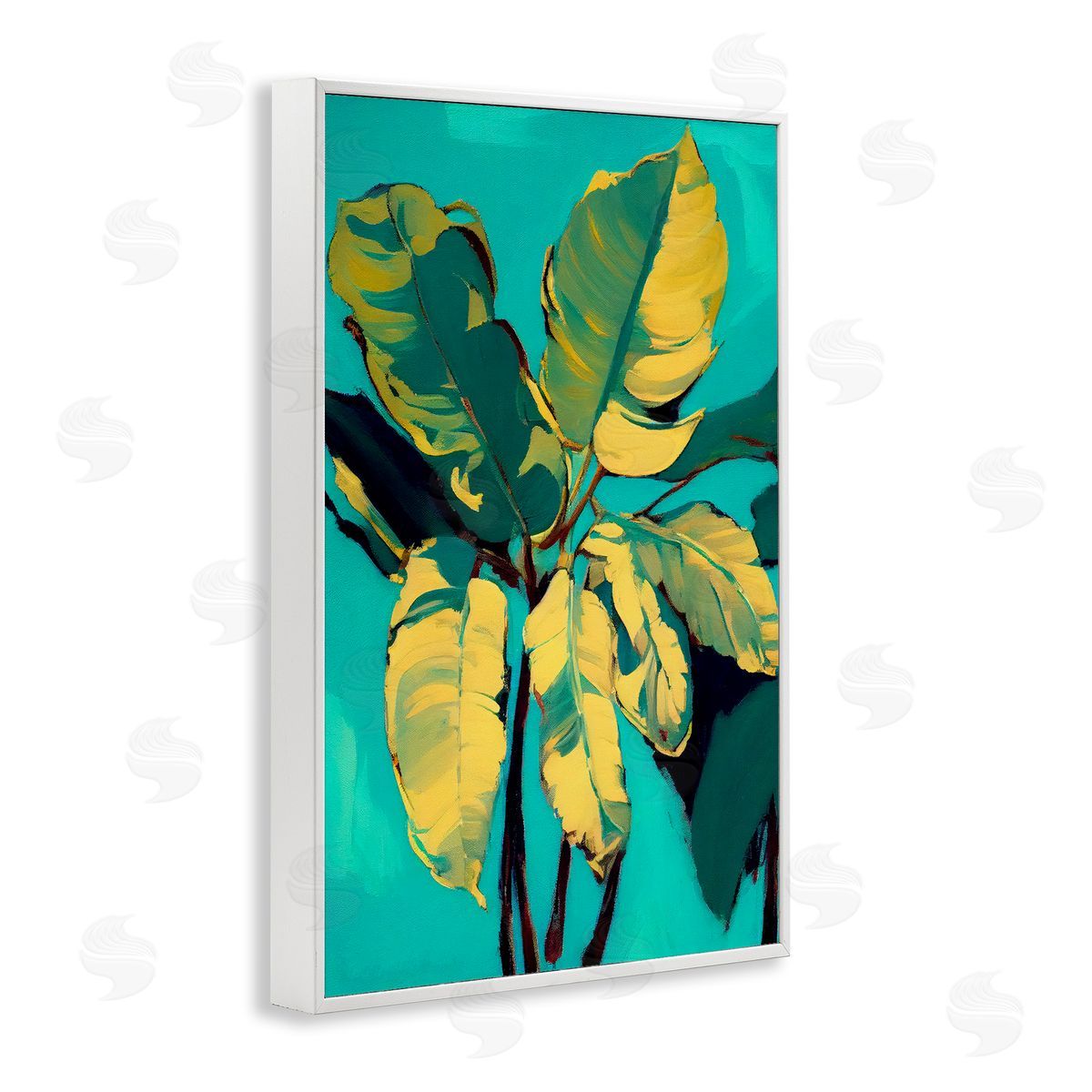 1x Organic Banana Leaves Canvas Wall Art Print